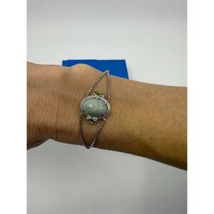 PAJ Joy Sterling Jade With Gem 8" Wrist Adjustable Toggle Bracelet Perfect Gift